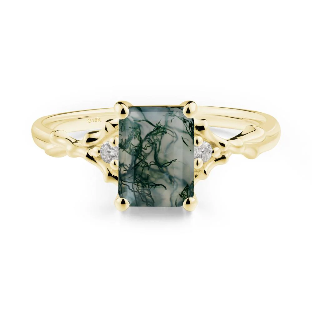 Vintage Thorn Moss Agate Engagement Ring - Image 3