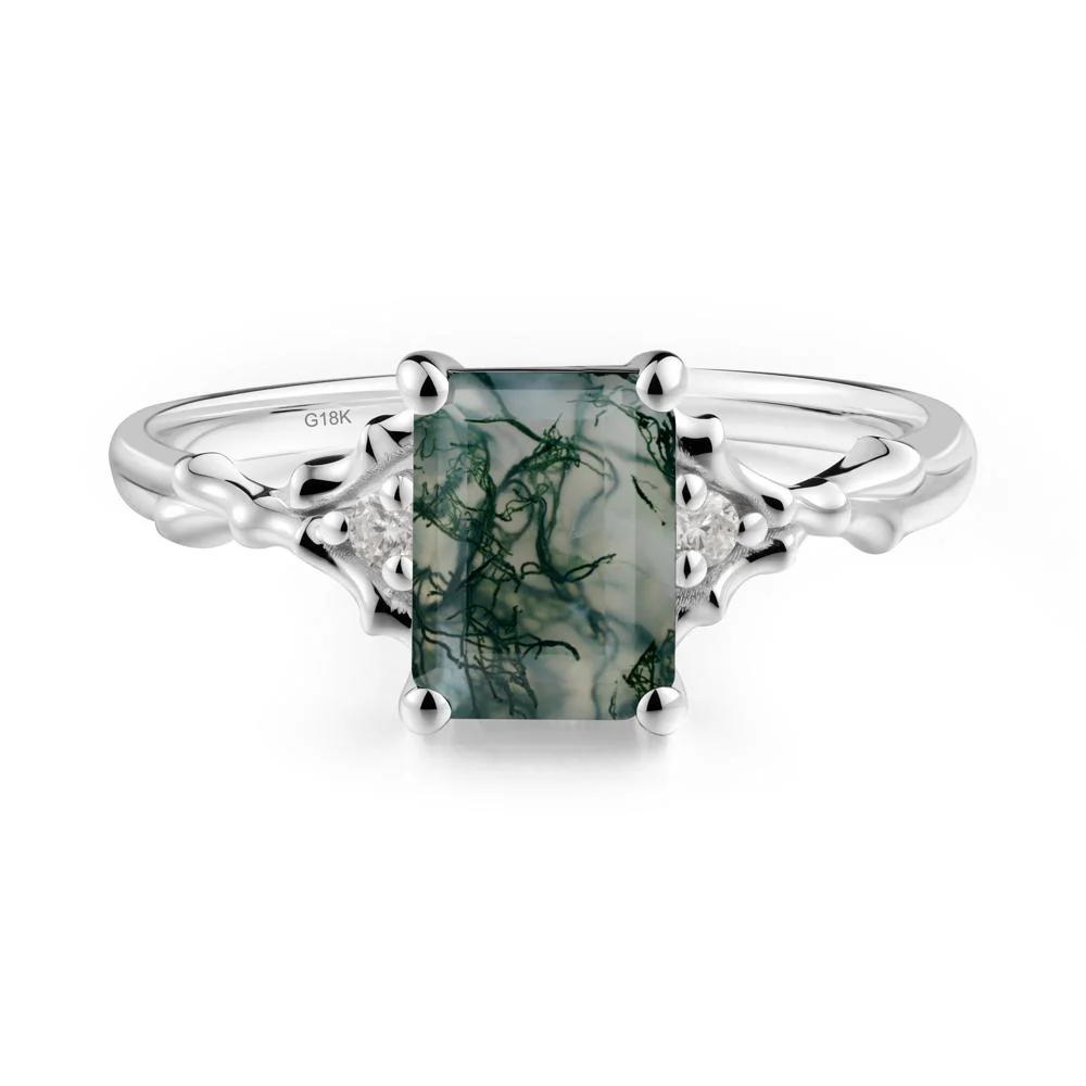Vintage Thorn Moss Agate Engagement Ring - Image 7