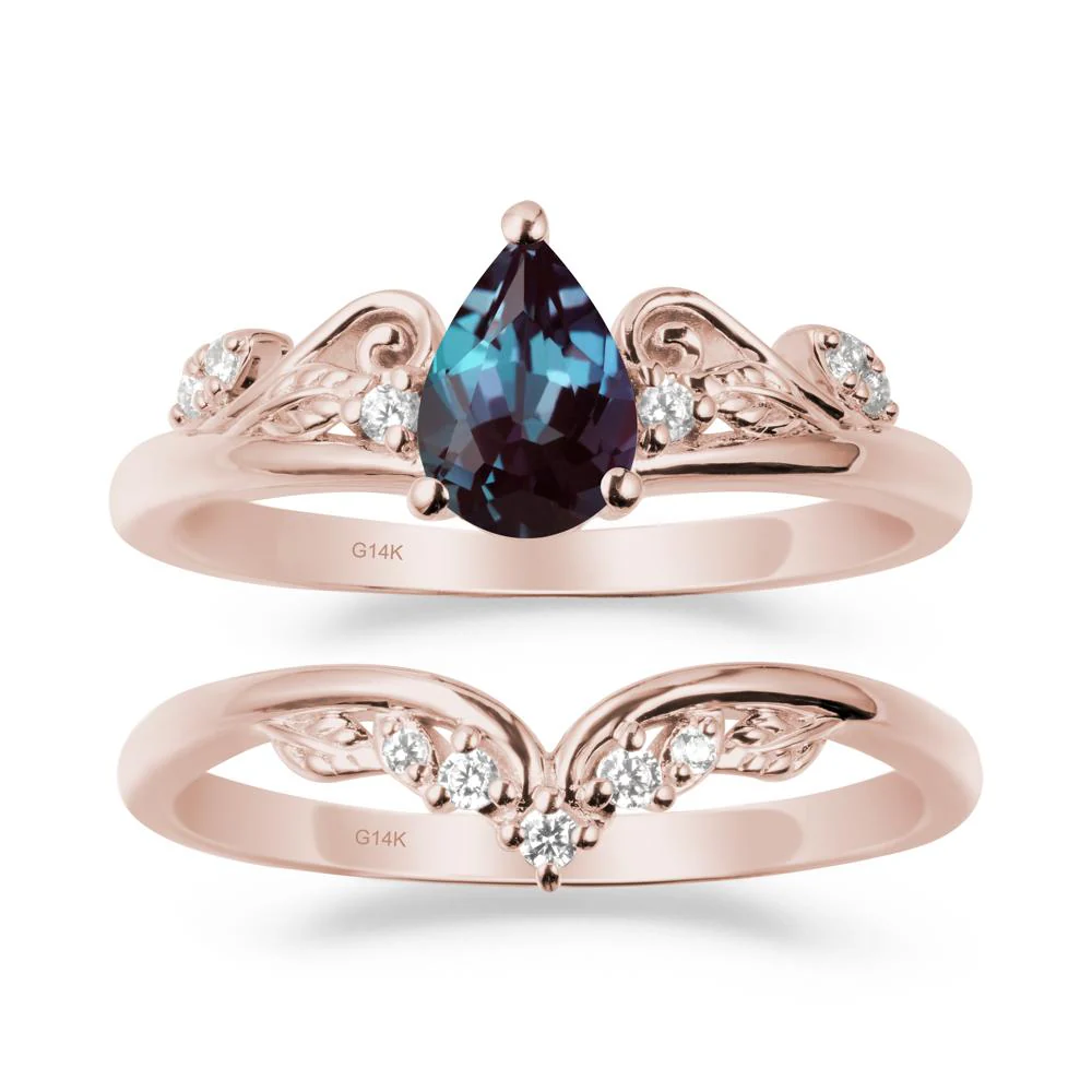 Vintage Vine Alexandrite Bridal Set