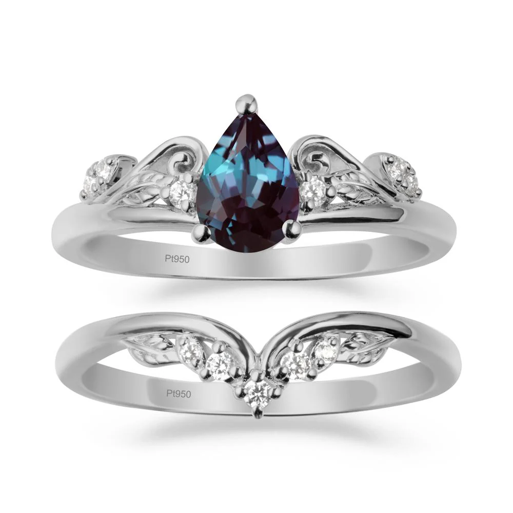 Vintage Vine Alexandrite Bridal Set - Image 8
