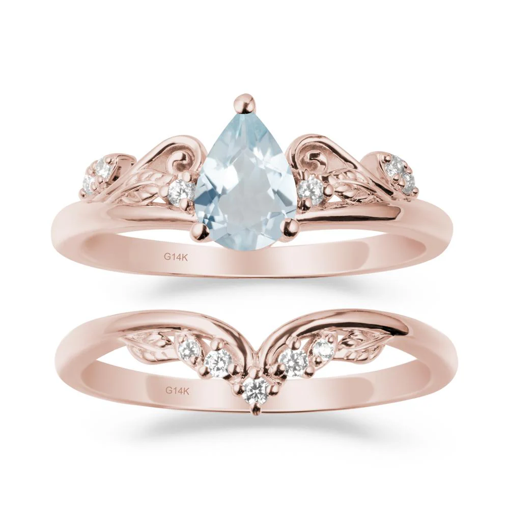 Vintage Vine Aquamarine Bridal Set