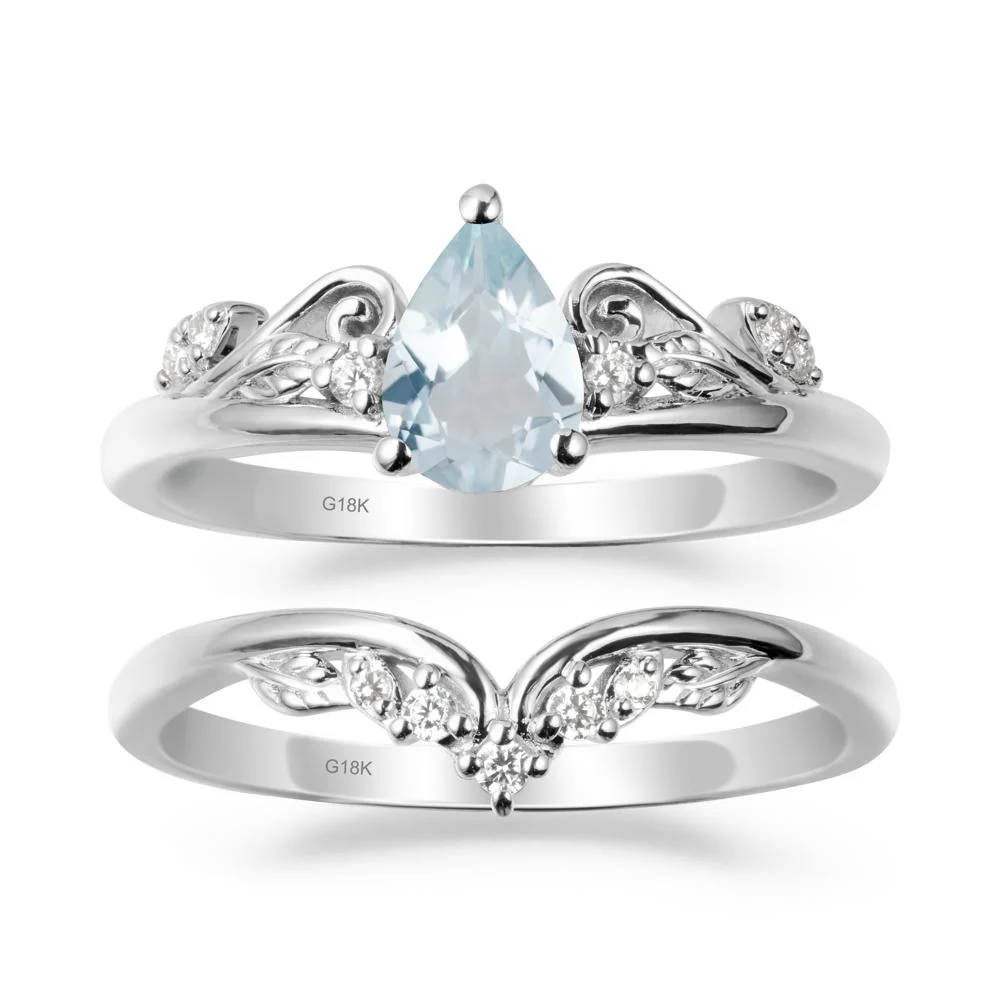 Vintage Vine Aquamarine Bridal Set - Image 5
