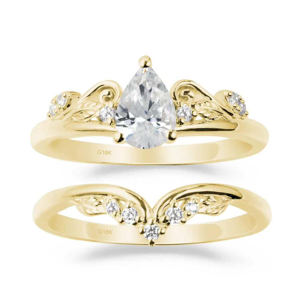 Vintage Vine Cubic Zirconia Bridal Set - Image 6