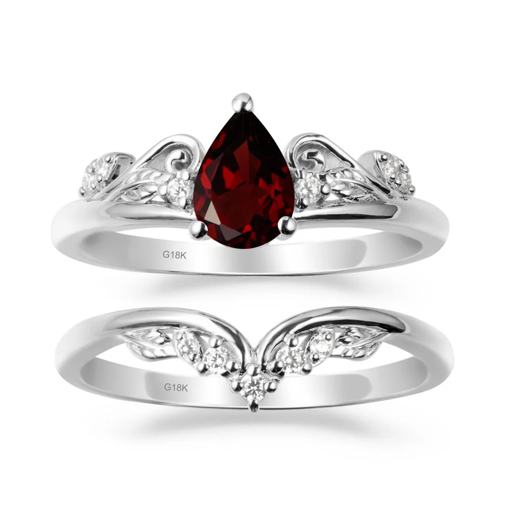 Vintage Vine Garnet Bridal Set - Image 5