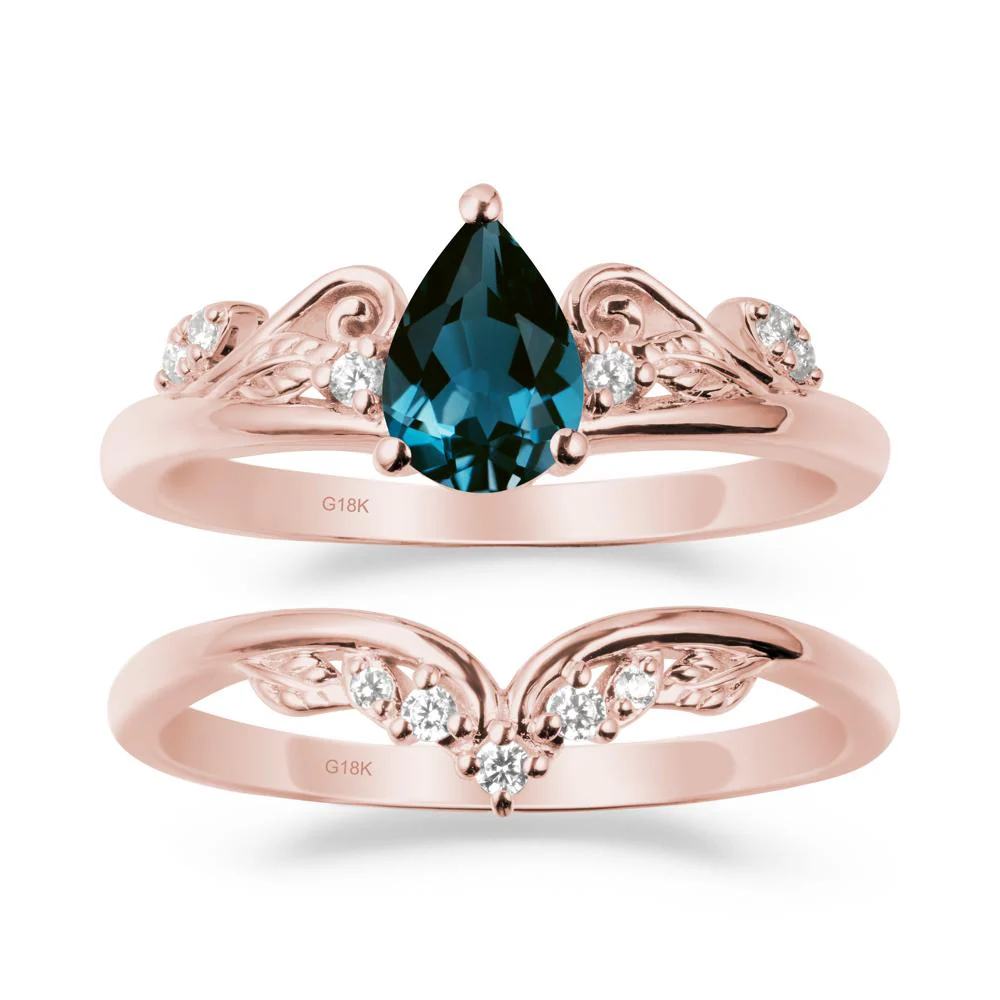 Vintage Vine London Blue Topaz Bridal Set - Image 4