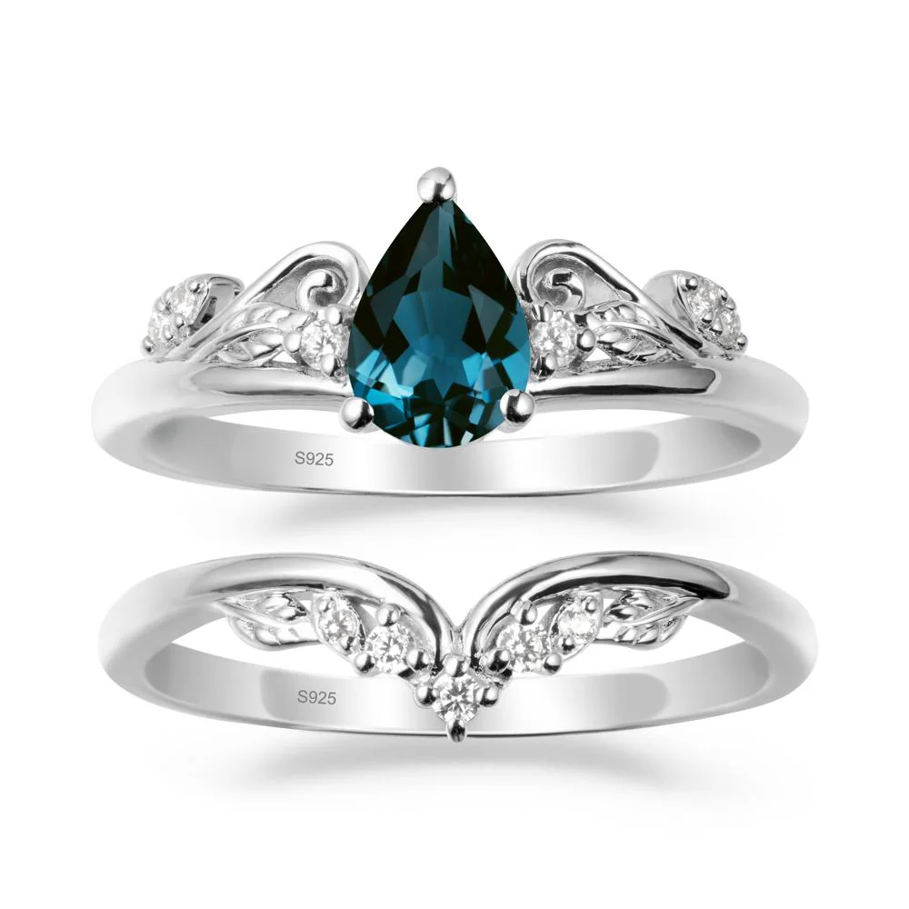 Vintage Vine London Blue Topaz Bridal Set - Image 9
