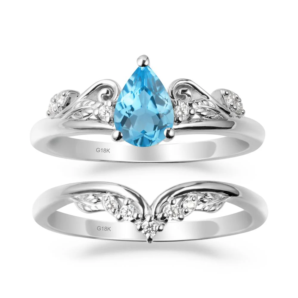 Vintage Vine Swiss Blue Topaz Bridal Set - Image 5