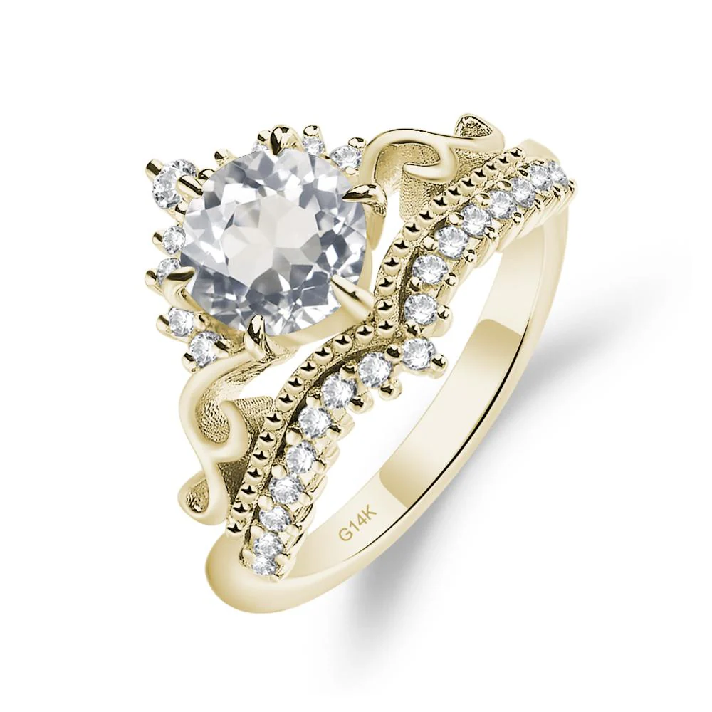 Vintage White Topaz Cocktail Ring
