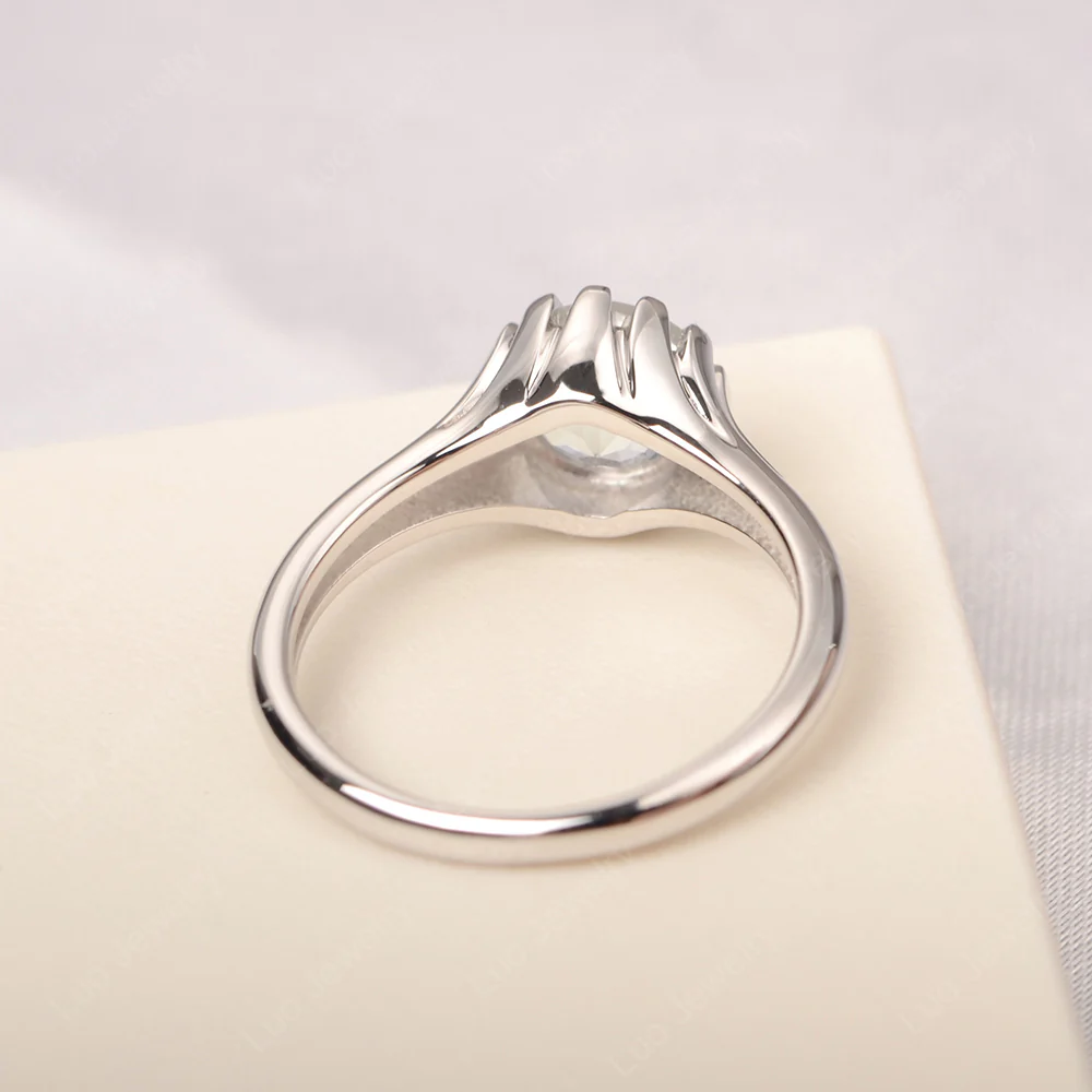 Flame Inspired White Topaz Solitaire Ring - Image 3