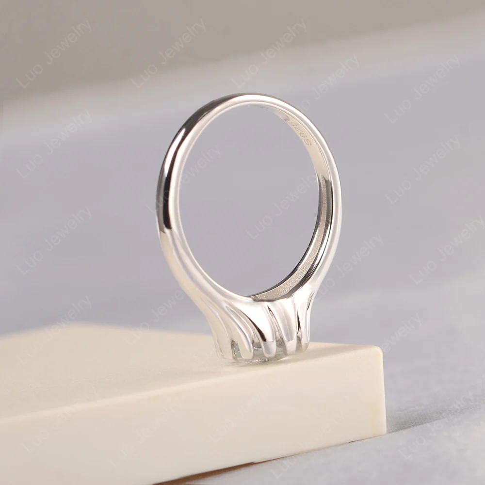 Flame Inspired White Topaz Solitaire Ring - Image 4