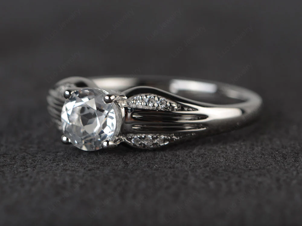 White Topaz Cobra Ring - Image 2
