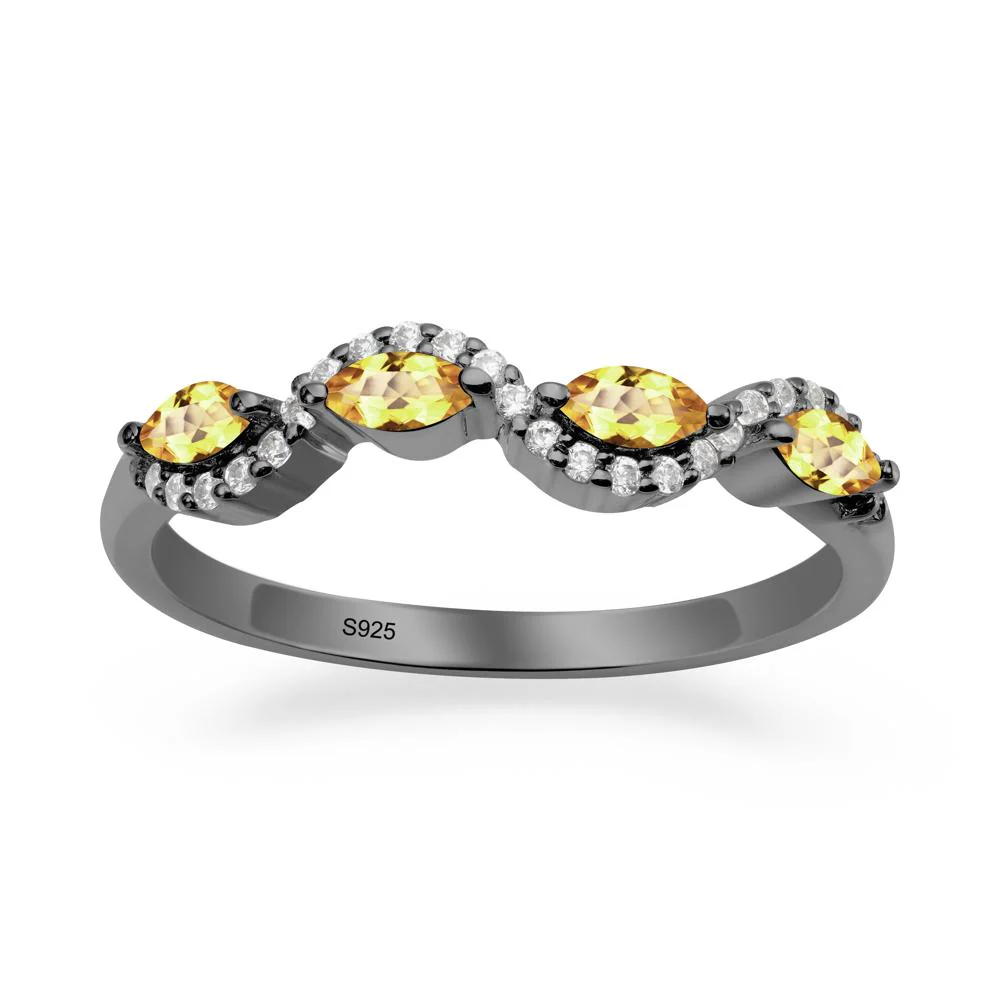 Wavy Citrine Wedding Ring - Image 3
