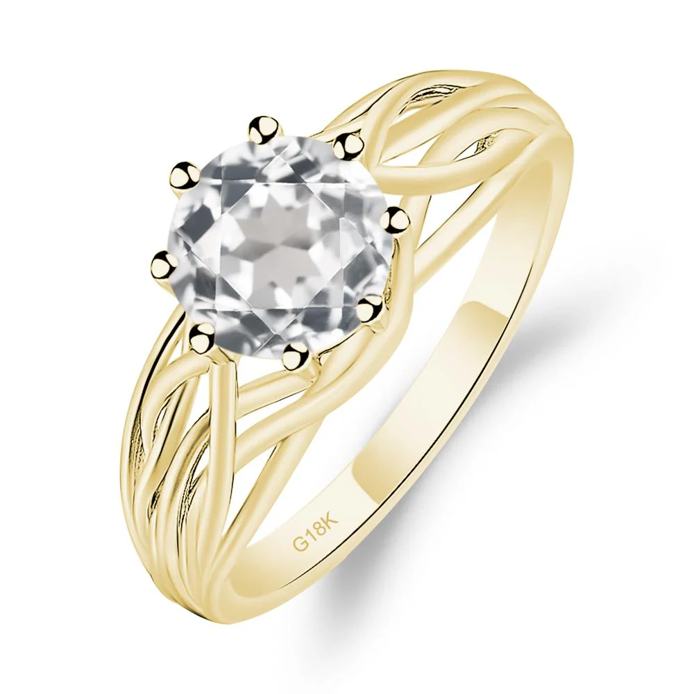 White Topaz Intertwined Ring - Image 8