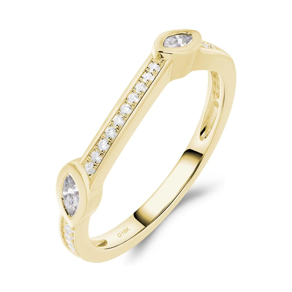 White Topaz Twisted Leaf Engagement Ring - Image 22