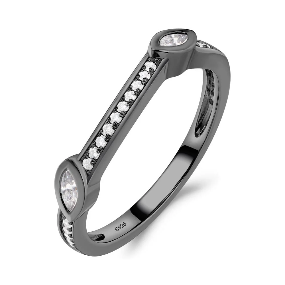 White Topaz Twisted Leaf Engagement Ring - Image 24
