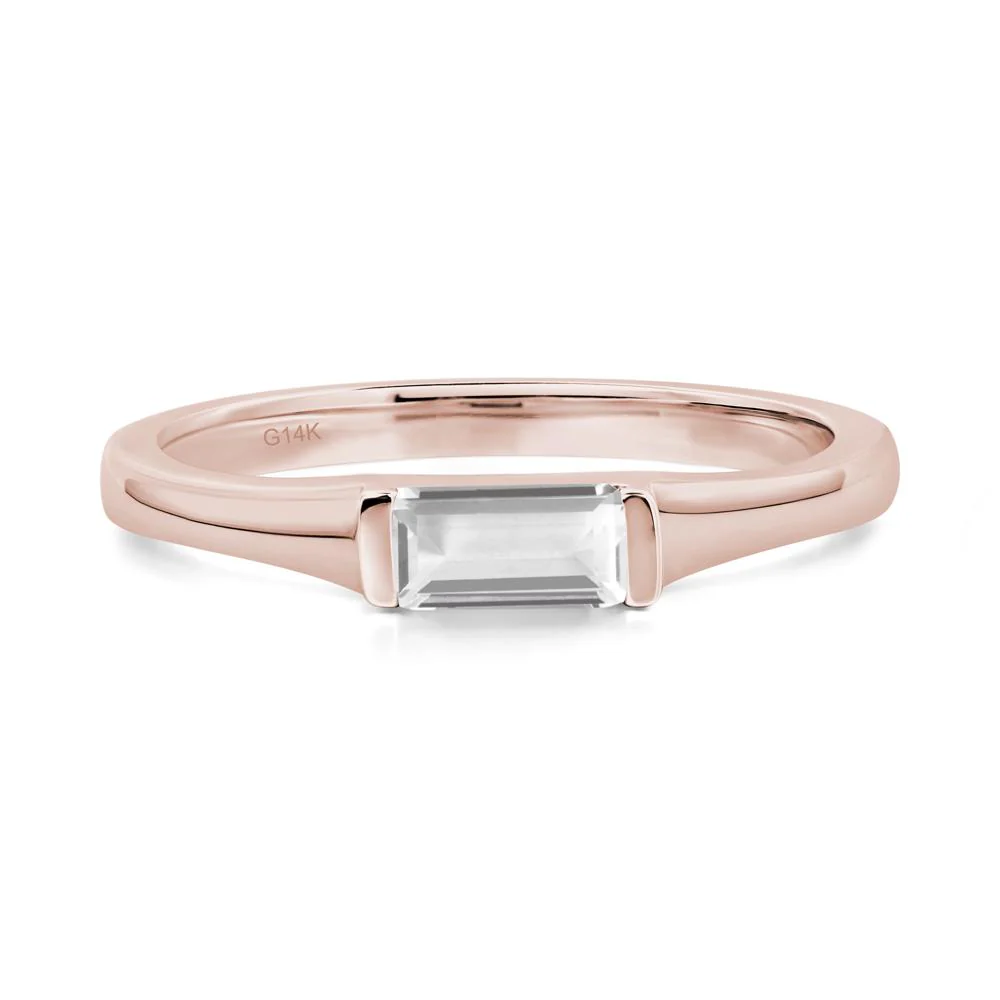 White Topaz Baguette Ring - Image 2