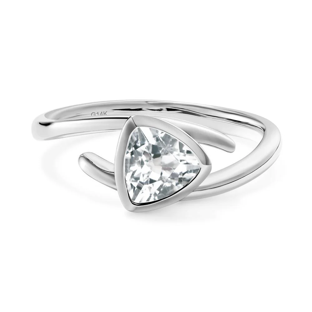 Bezel Set White Topaz Ring - Image 9
