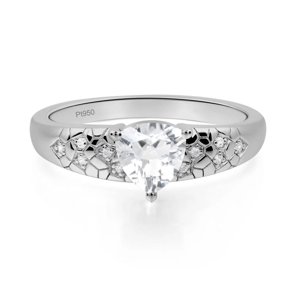 White Topaz Cracked Ring - Image 3