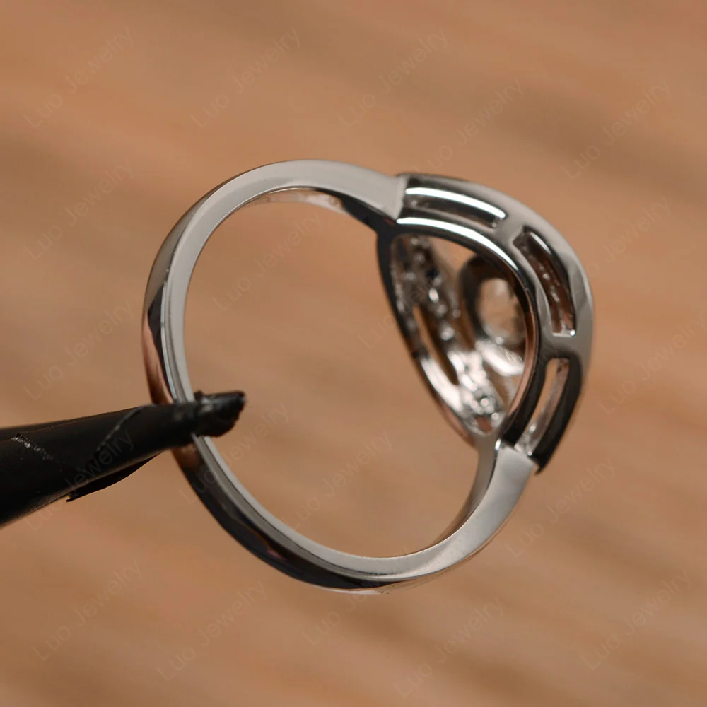 White Topaz Evil Eye Ring - Image 3
