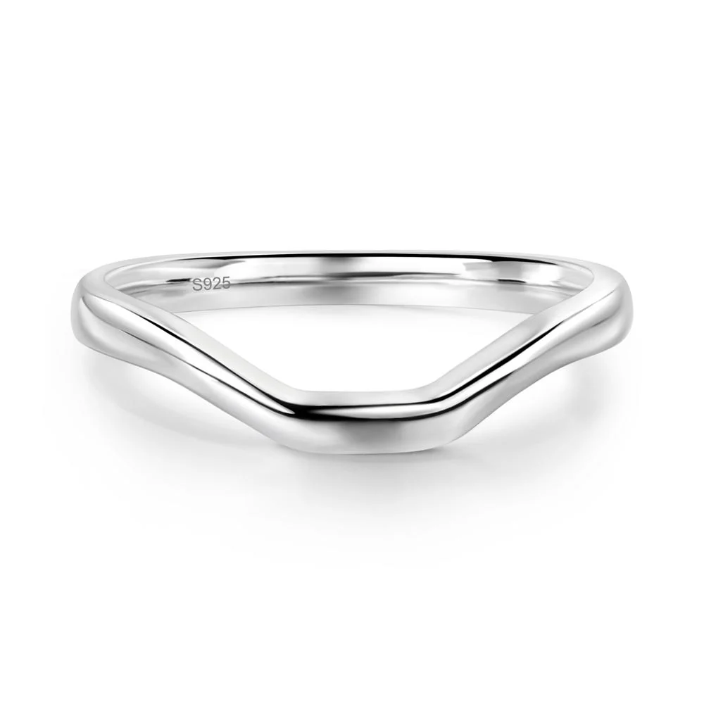 White Topaz Plain Band Solitaire Engagement Ring - Image 28