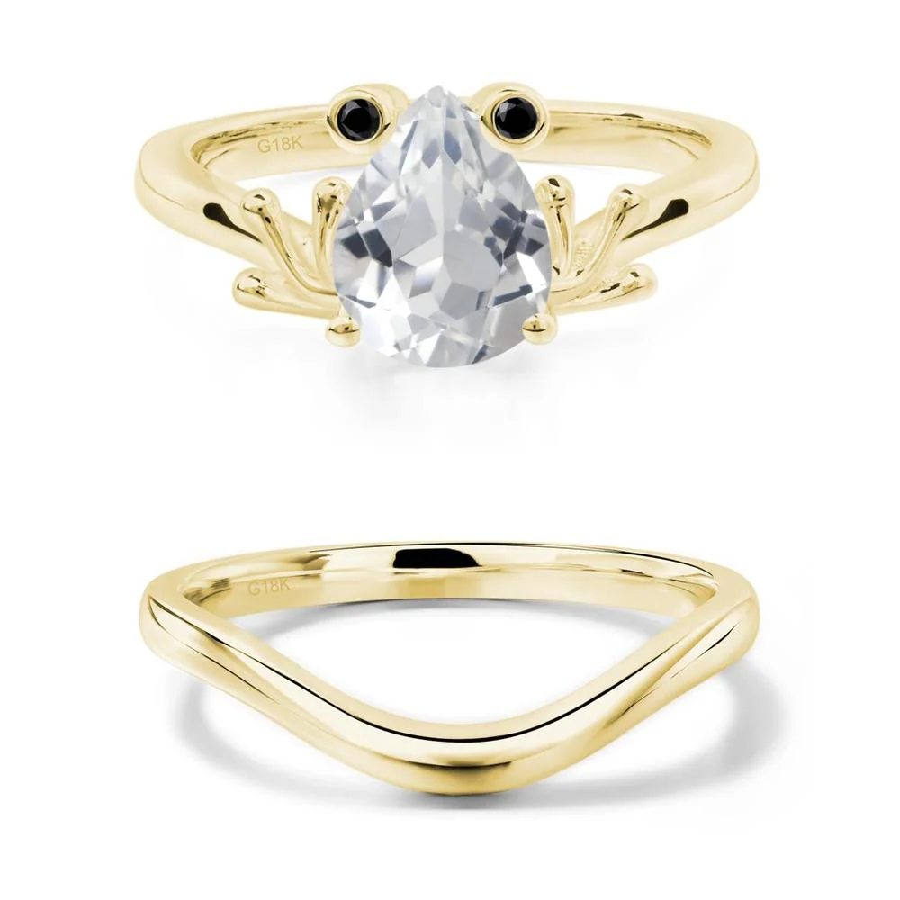 White Topaz Frog Promise Ring - Image 21