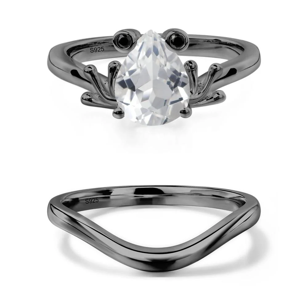White Topaz Frog Promise Ring - Image 23