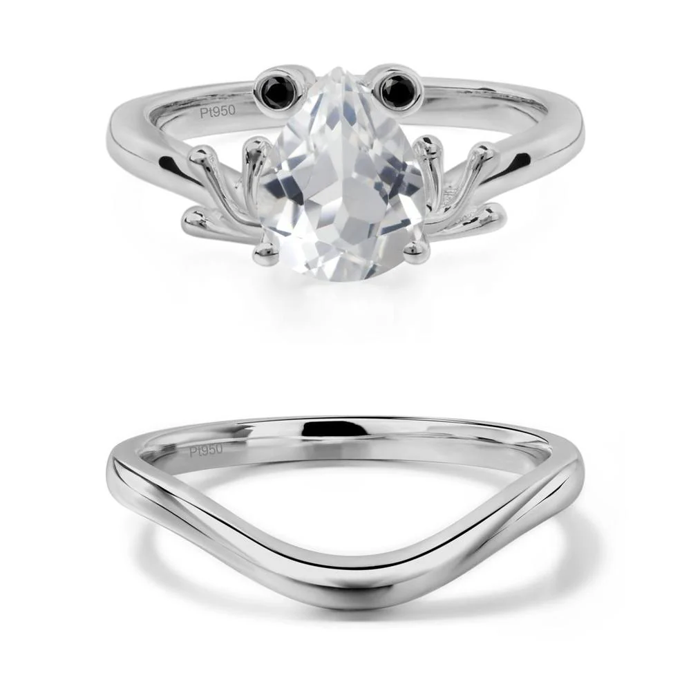 White Topaz Frog Promise Ring - Image 25