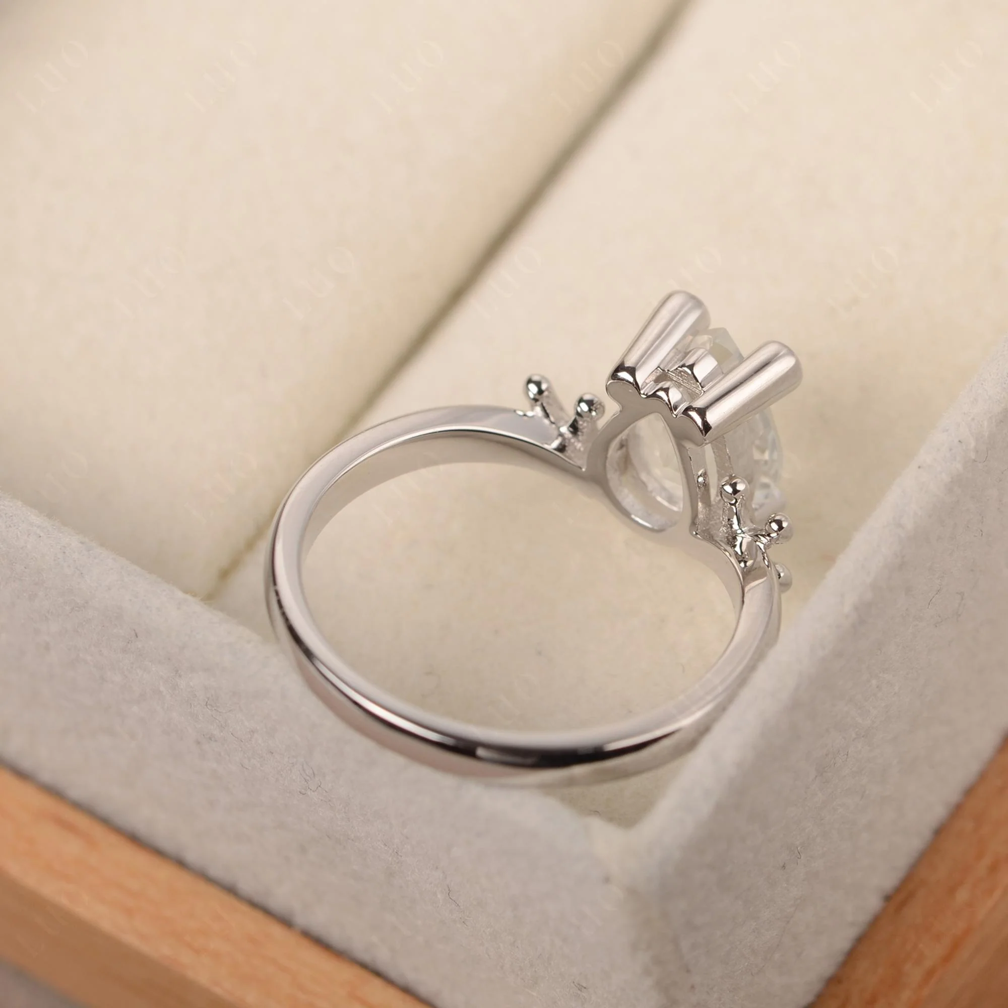 White Topaz Frog Promise Ring - Image 31