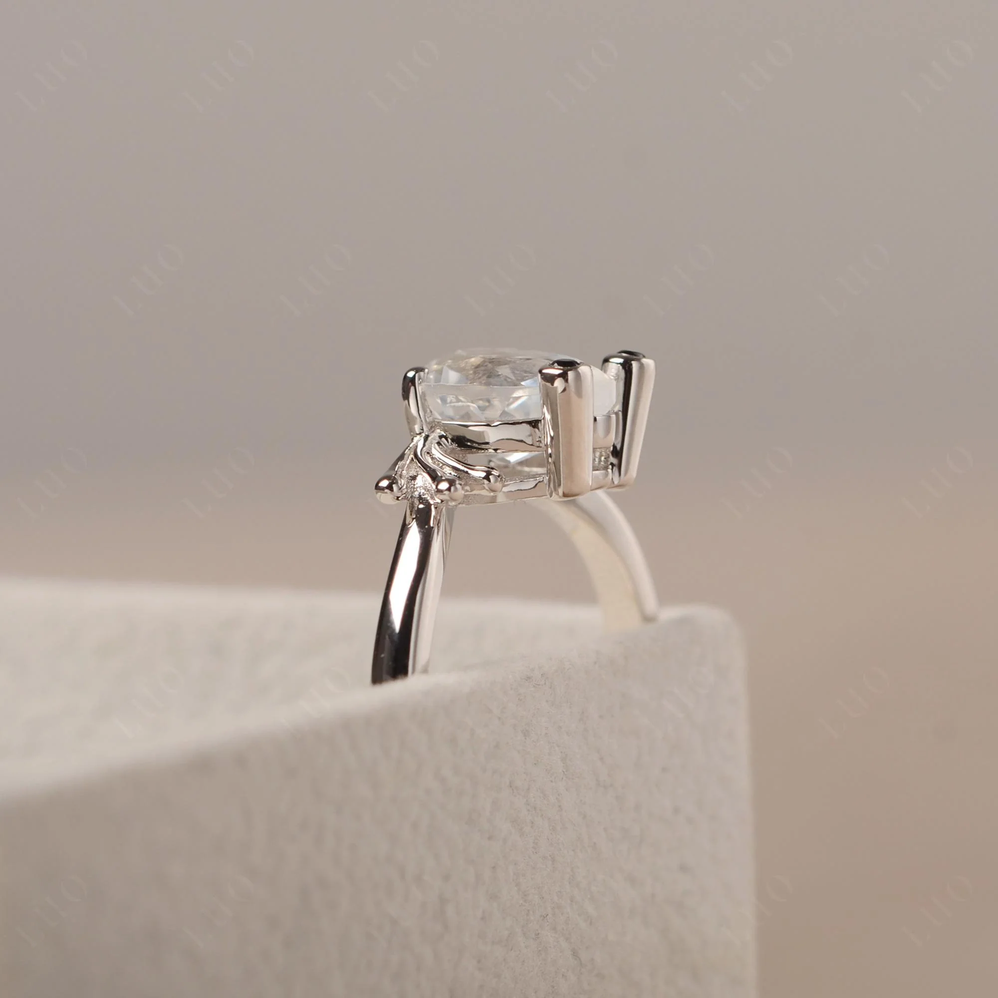 White Topaz Frog Promise Ring - Image 32