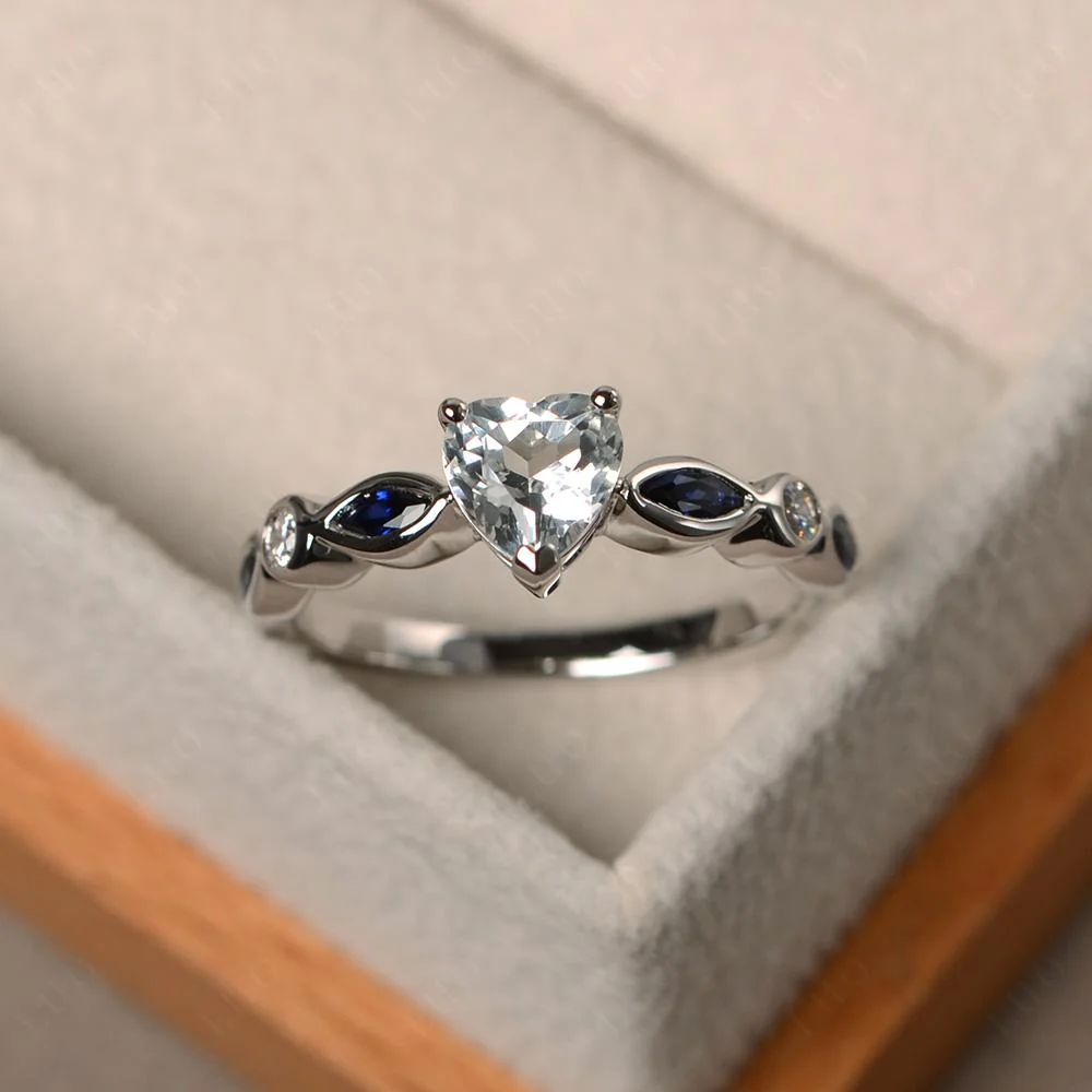 Heart White Topaz Ring - Image 10