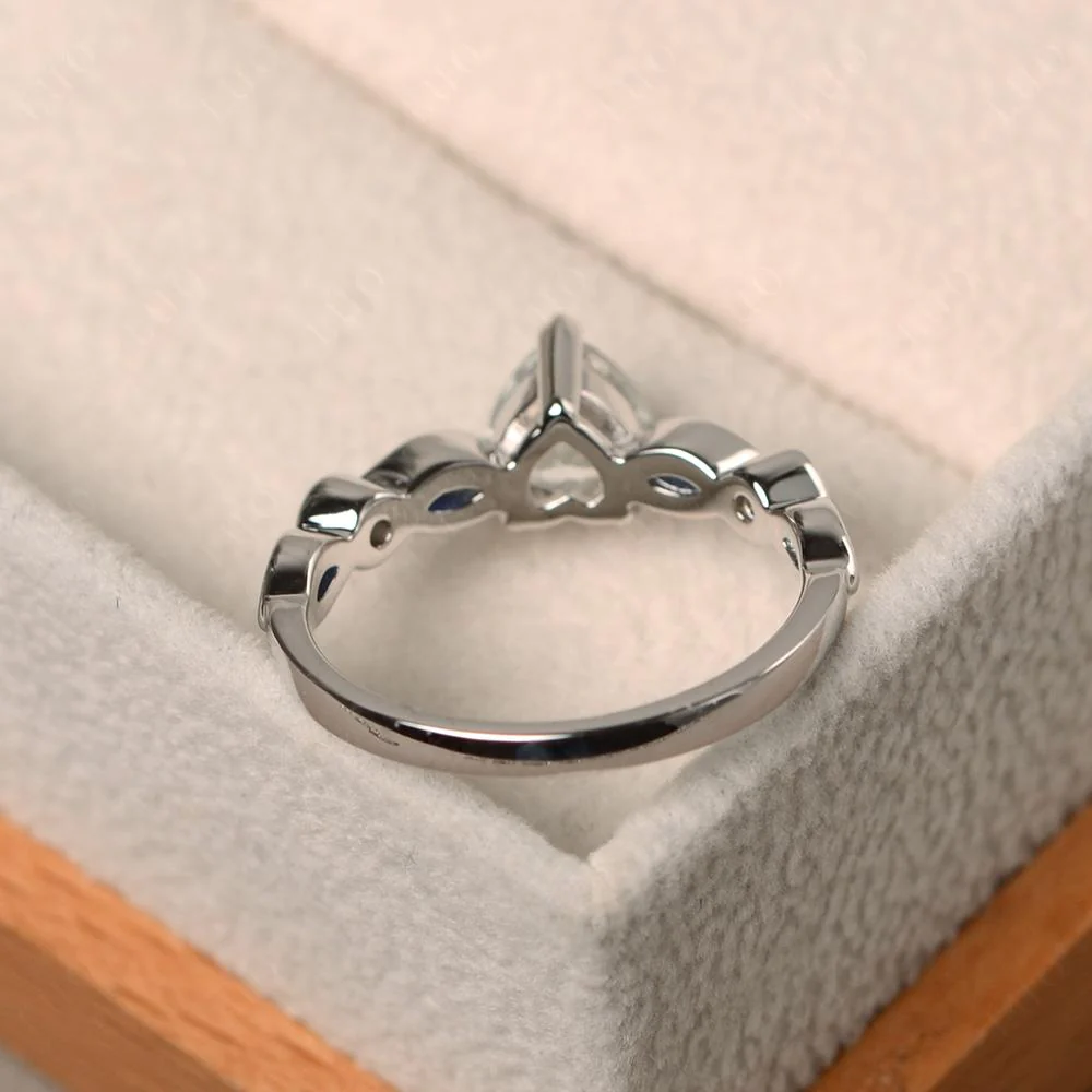 Heart White Topaz Ring - Image 12