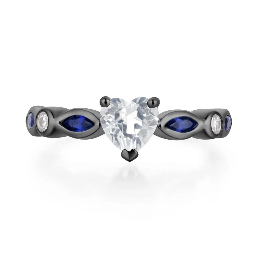 Heart White Topaz Ring - Image 3