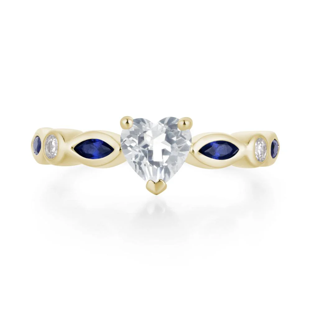 Heart White Topaz Ring - Image 5