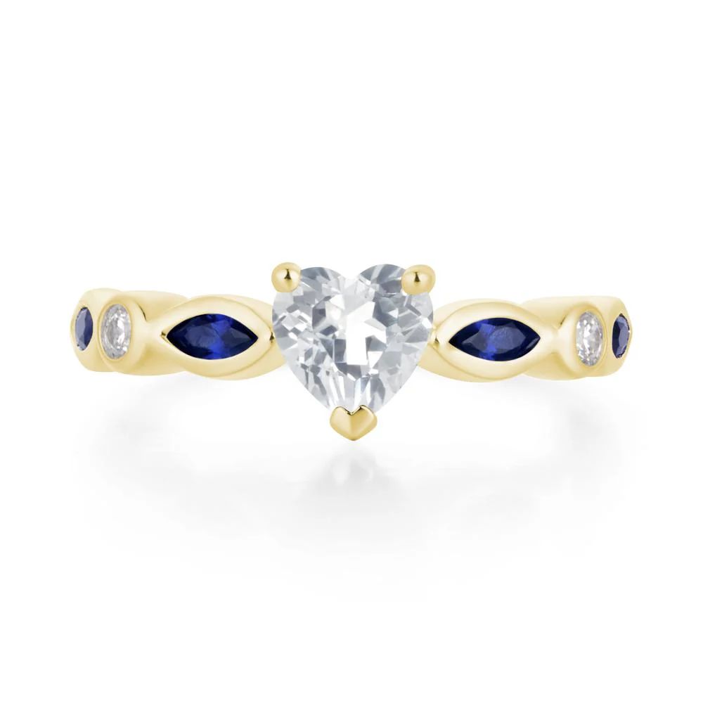 Heart White Topaz Ring - Image 8