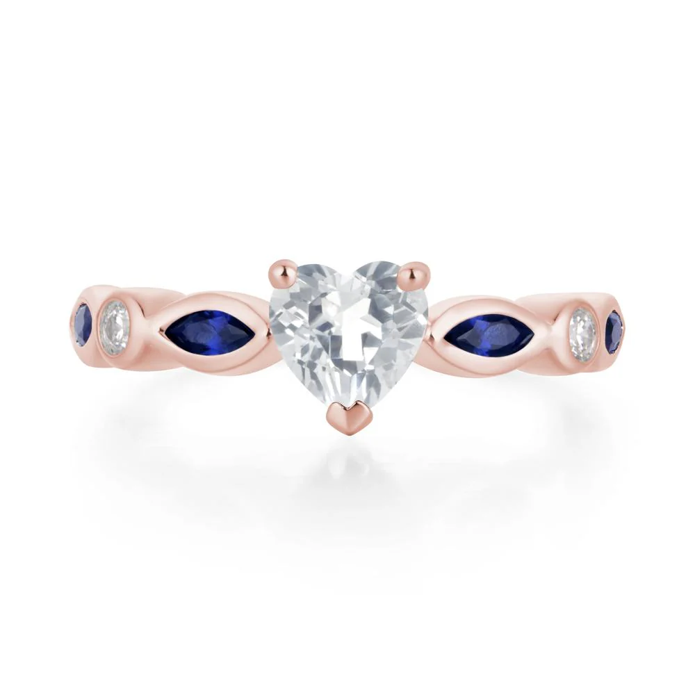 Heart White Topaz Ring - Image 9