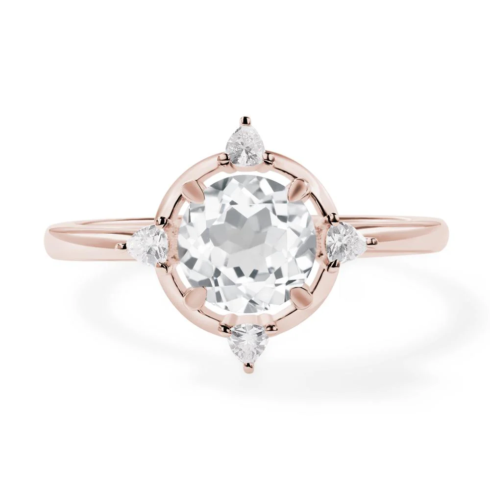 White Topaz Compass Engagement Ring - Image 5