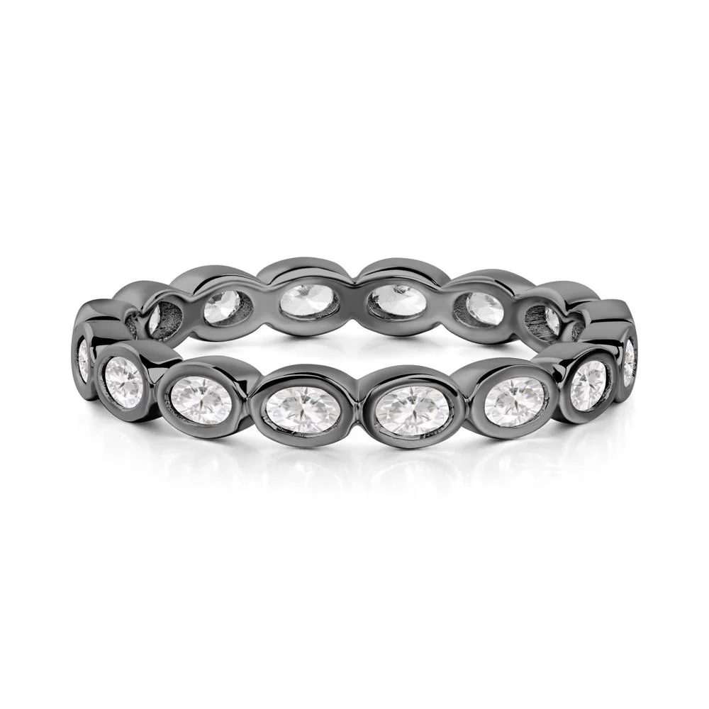 Cubic Zirconia Bezel Set Eternity Ring - Image 9