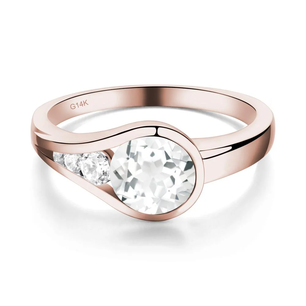 White Topaz Rupert's Drop Ring - Image 6