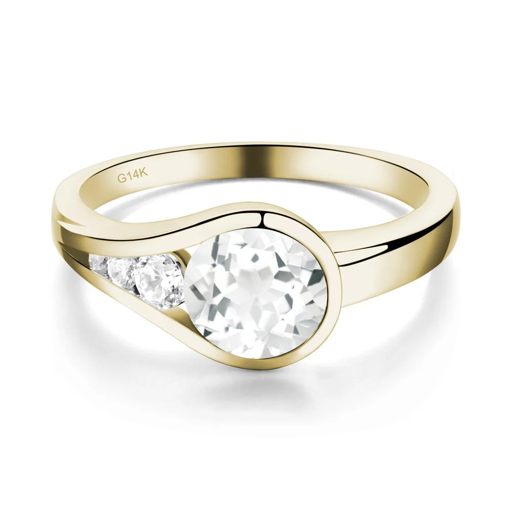 White Topaz Rupert's Drop Ring - Image 8