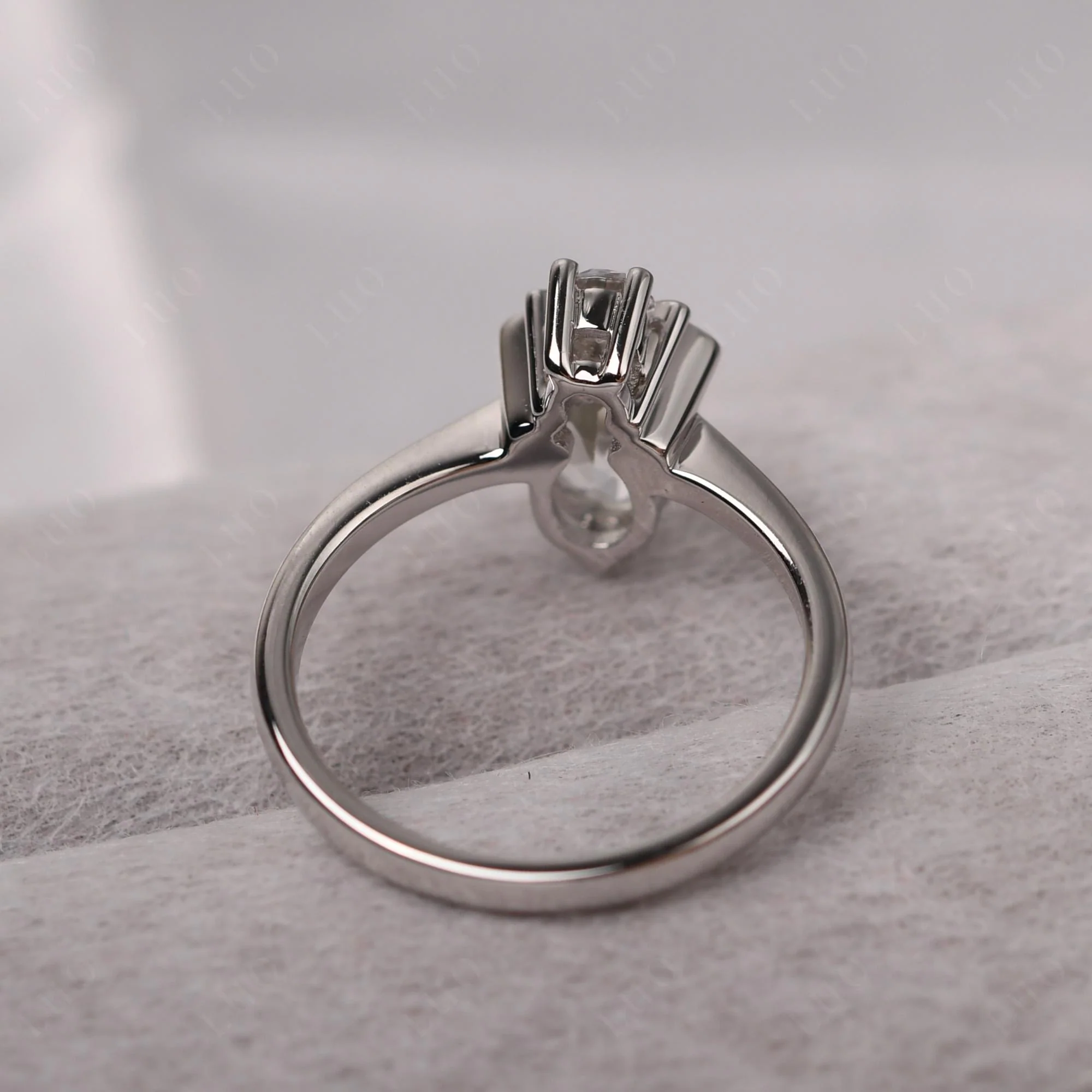 White Topaz Nature Inspired Bee Ring - Image 13