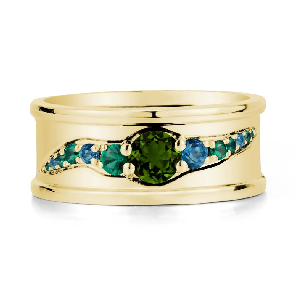 Wide Band Diopside Ring for Men - Image 7