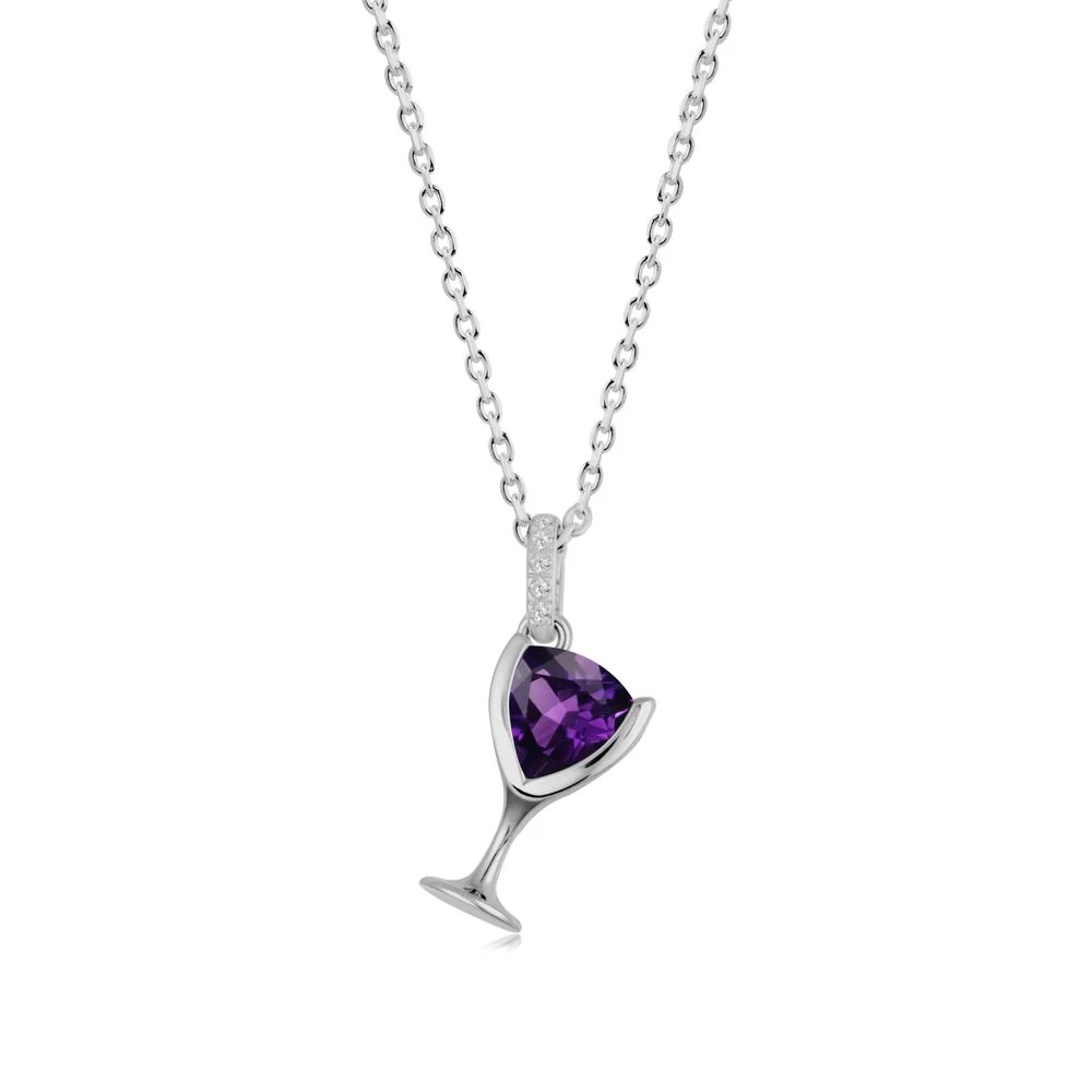 Wine Glass Inspired Amethyst Pendant - Image 4
