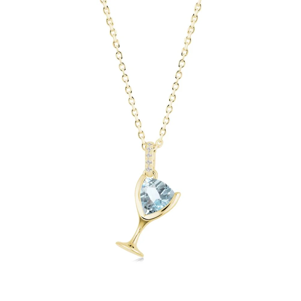 Wine Glass Inspired Aquamarine Pendant - Image 7