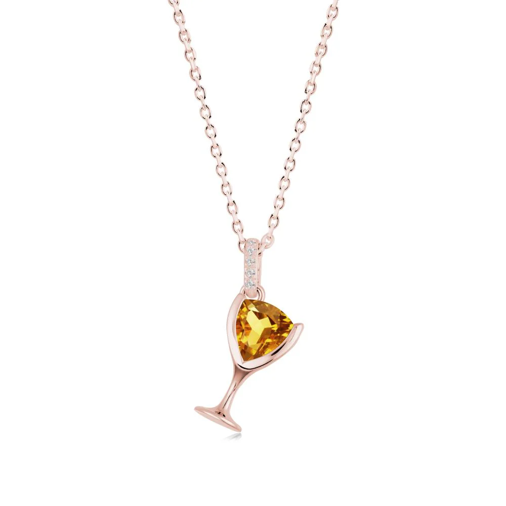 Wine Glass Inspired Citrine Pendant - Image 3