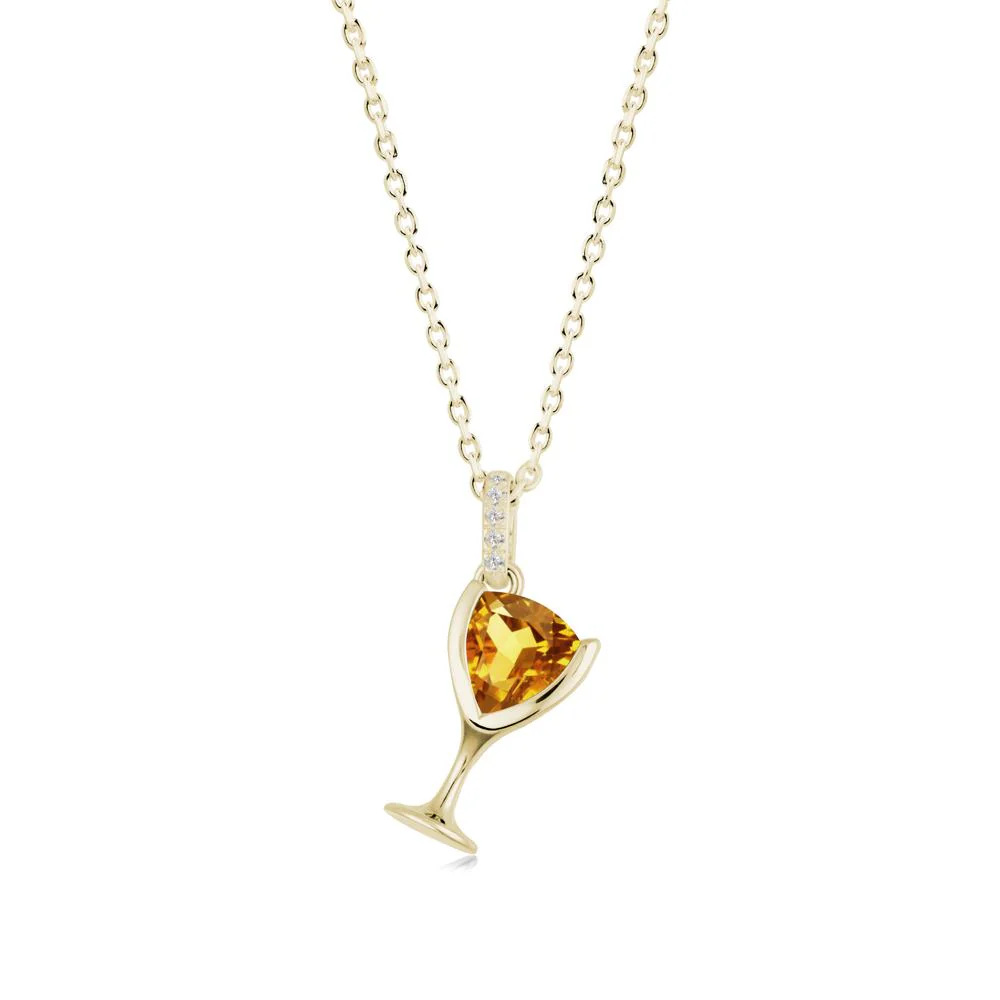 Wine Glass Inspired Citrine Pendant - Image 8