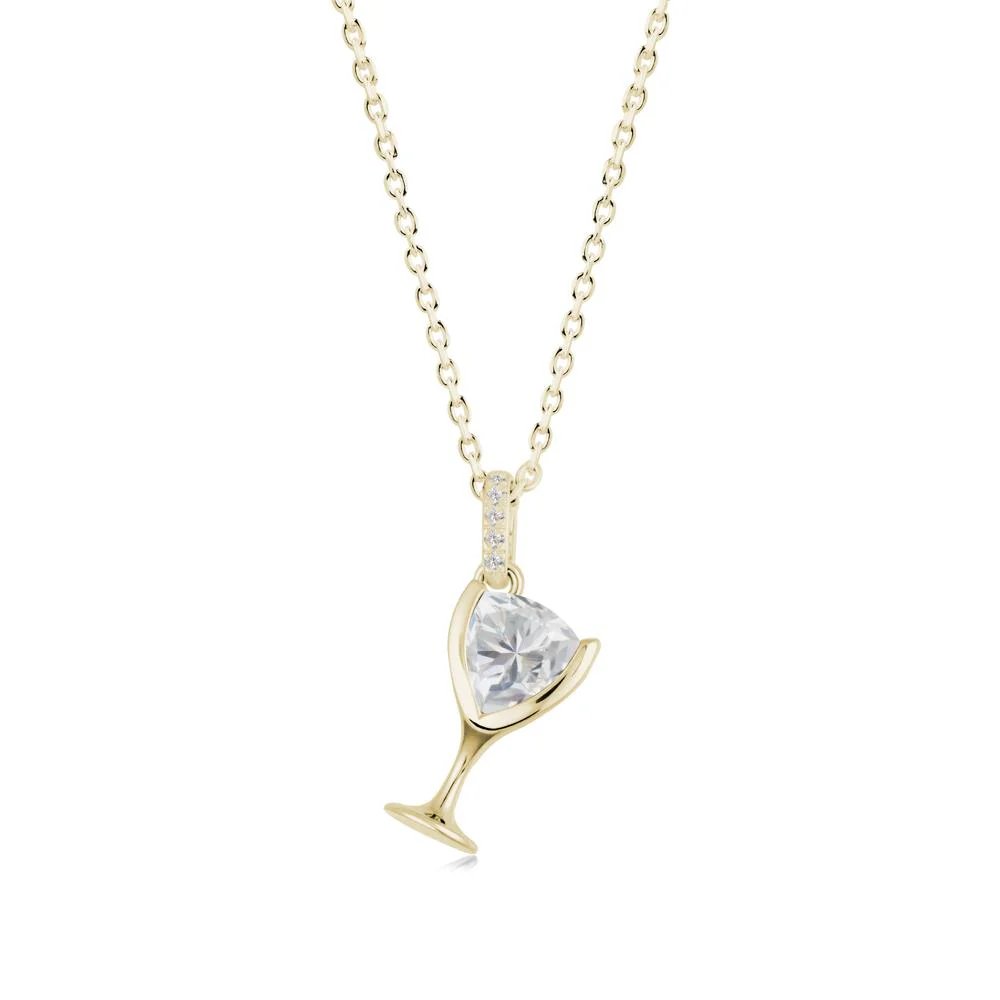 Wine Glass Inspired Cubic Zirconia Pendant - Image 3