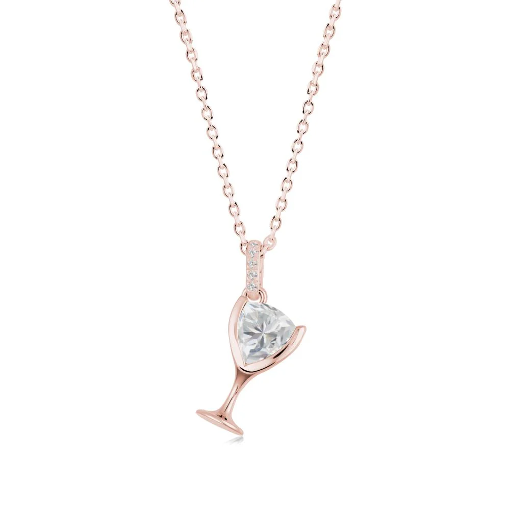 Wine Glass Inspired Cubic Zirconia Pendant - Image 6