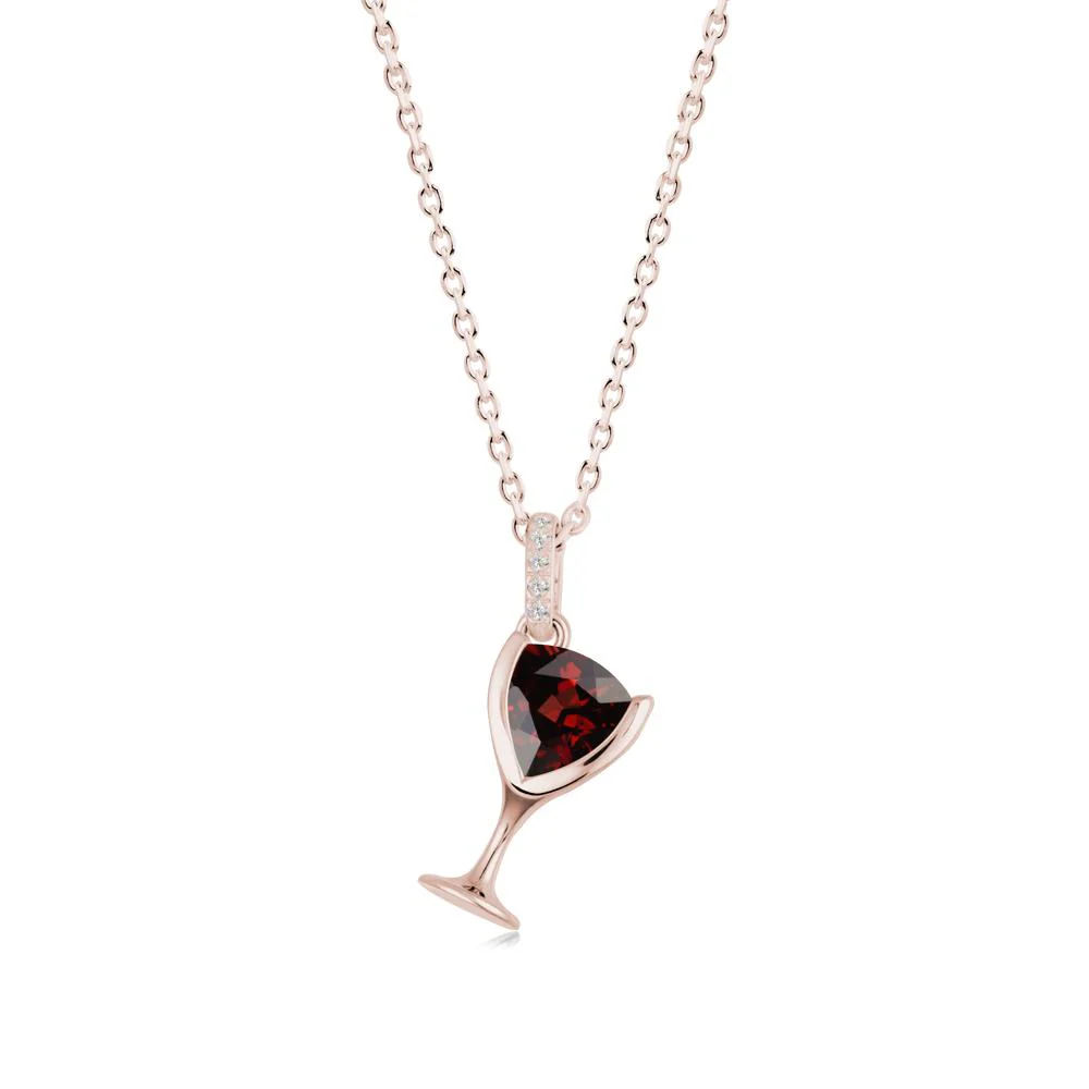 Wine Glass Inspired Garnet Pendant - Image 6