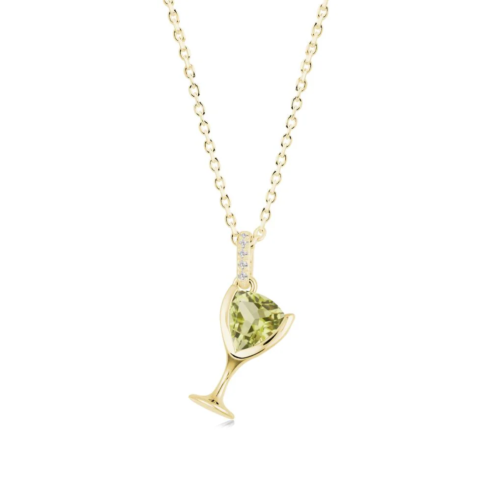 Wine Glass Inspired Lemon Quartz Pendant - Image 7