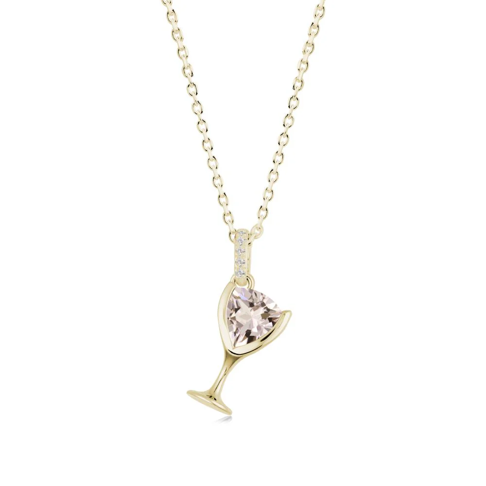 Wine Glass Inspired Morganite Pendant - Image 5